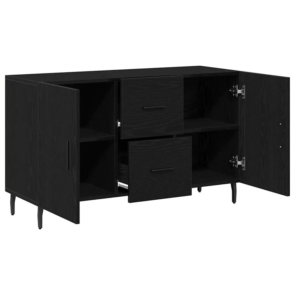 Credenza-Buffet-Armadio da cucina Rovere nero 100 x 36 x 60 cm Legno multistrato 427504