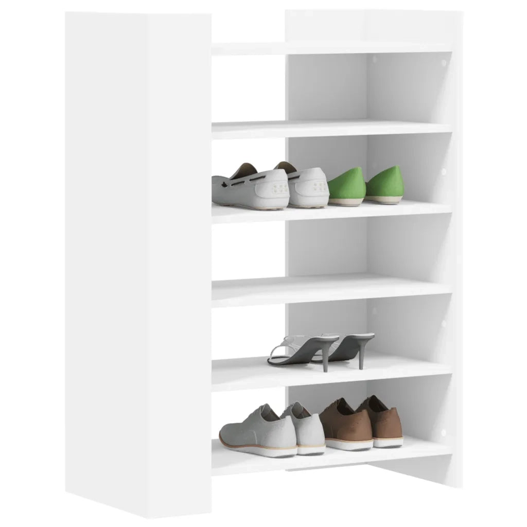 Scarpiera-Scaffale per scarpe Bianca 74,5x37,5x100 cm in Legno Multistrato
