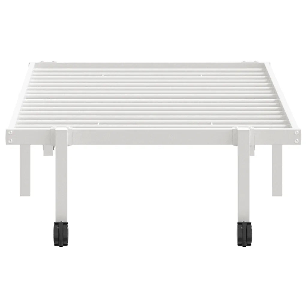 Giroletto senza Materasso Pieghevole-Struttura Letto Bianco 75x190 cm Acciaio