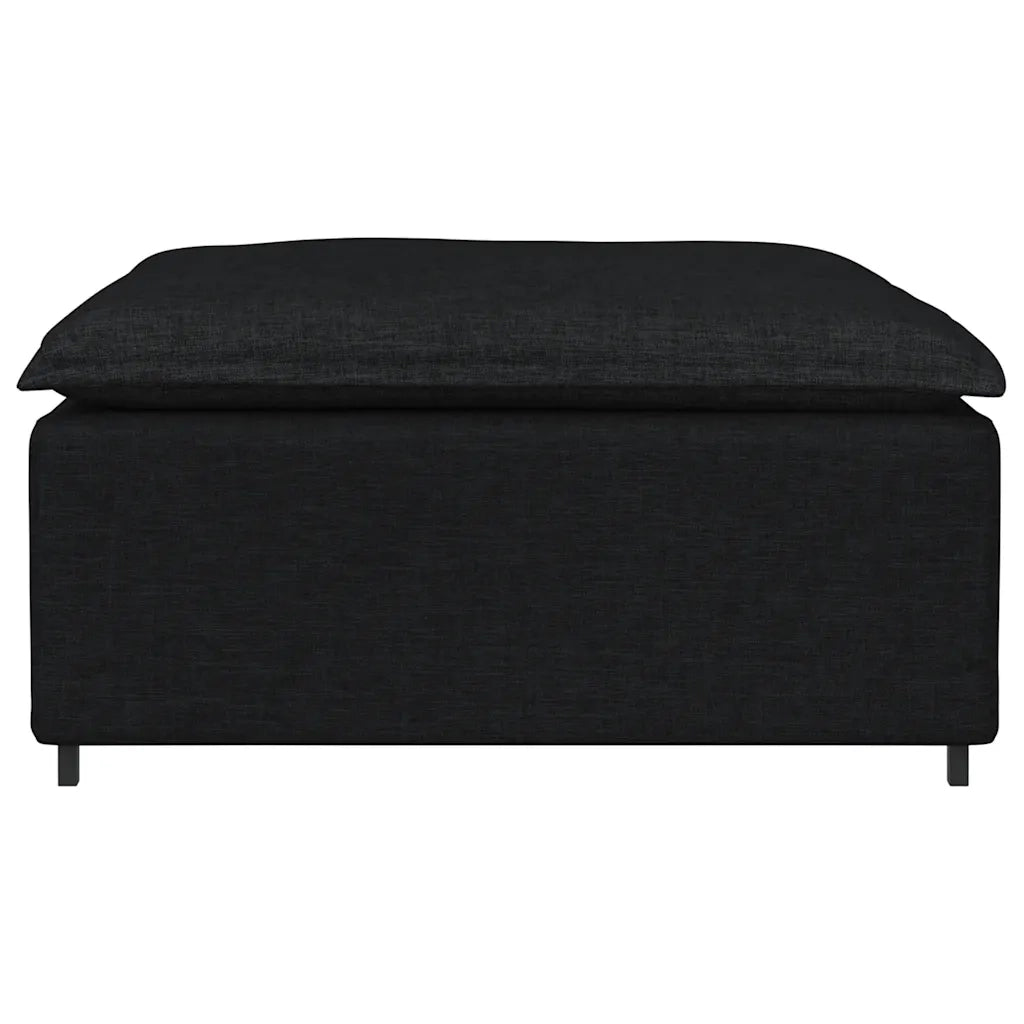 Divano Modulare Poggiapiedi Modulo Nero 100x100x48 cm