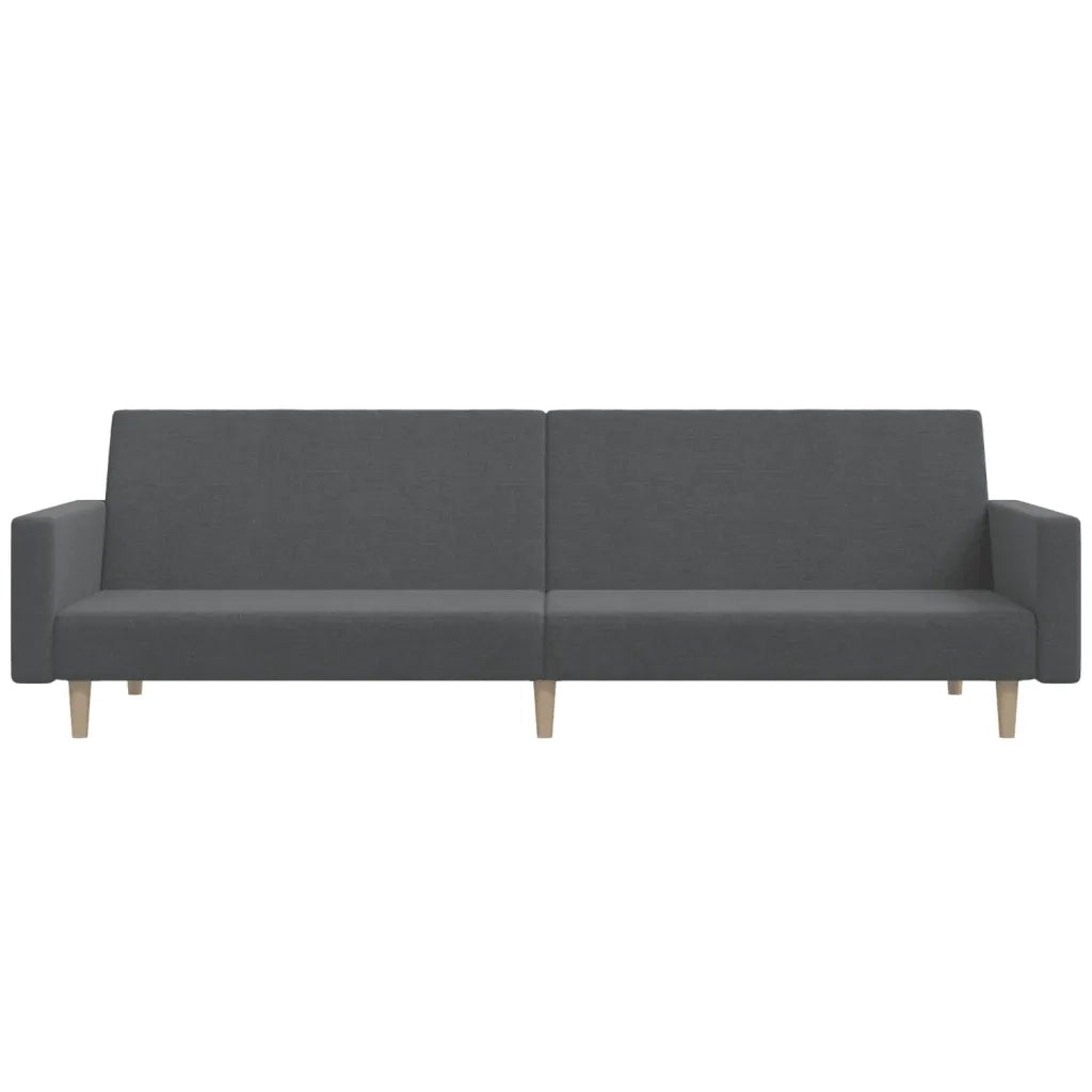 Divano Letto a 2 Posti Grigio Chiaro in Tessuto 375727