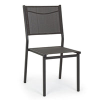 Sedia Da Giardino BIZZOTTO HILDE LH32 Antracite In Alluminio