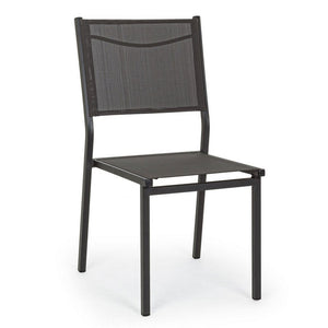 Sedia Da Giardino BIZZOTTO HILDE LH32 Antracite In Alluminio