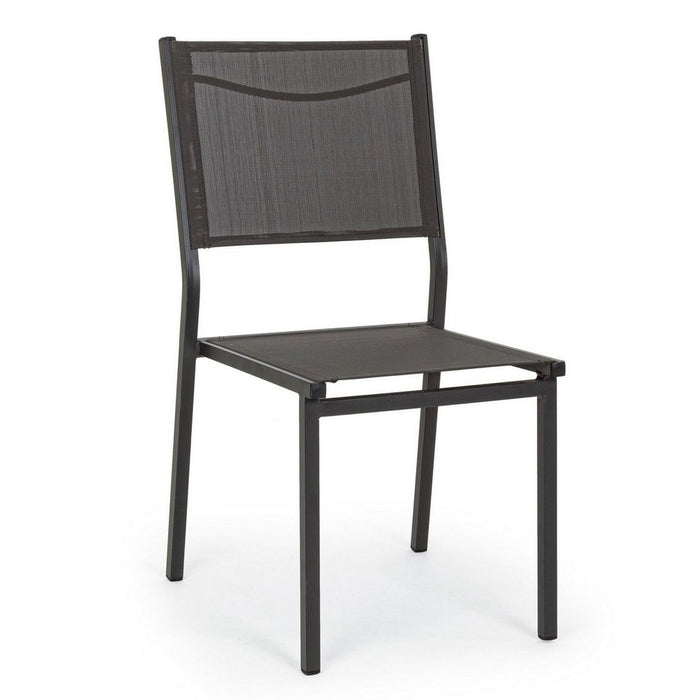 Sedia Da Giardino BIZZOTTO HILDE LH32 Antracite In Alluminio