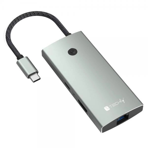Docking Station Multifunzione Hub USB-C 6 in 1 con interruttore