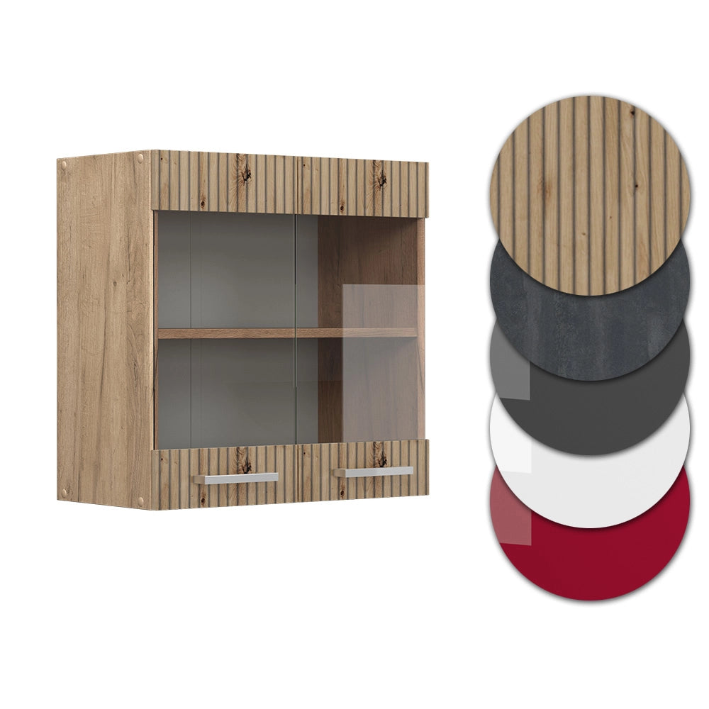 Vicco Mobile da cucina in vetro Rovere artigianale 60 cm