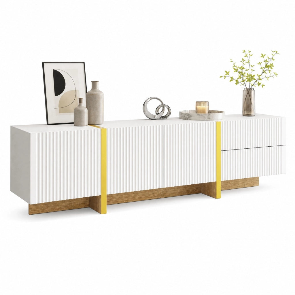 TV Schrank 190 cm con 3 porte e 2 cassetti