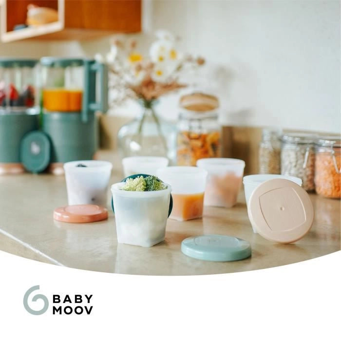 BabyMoov Conservation Pots Biosourcés - Lotto di 6x250ml