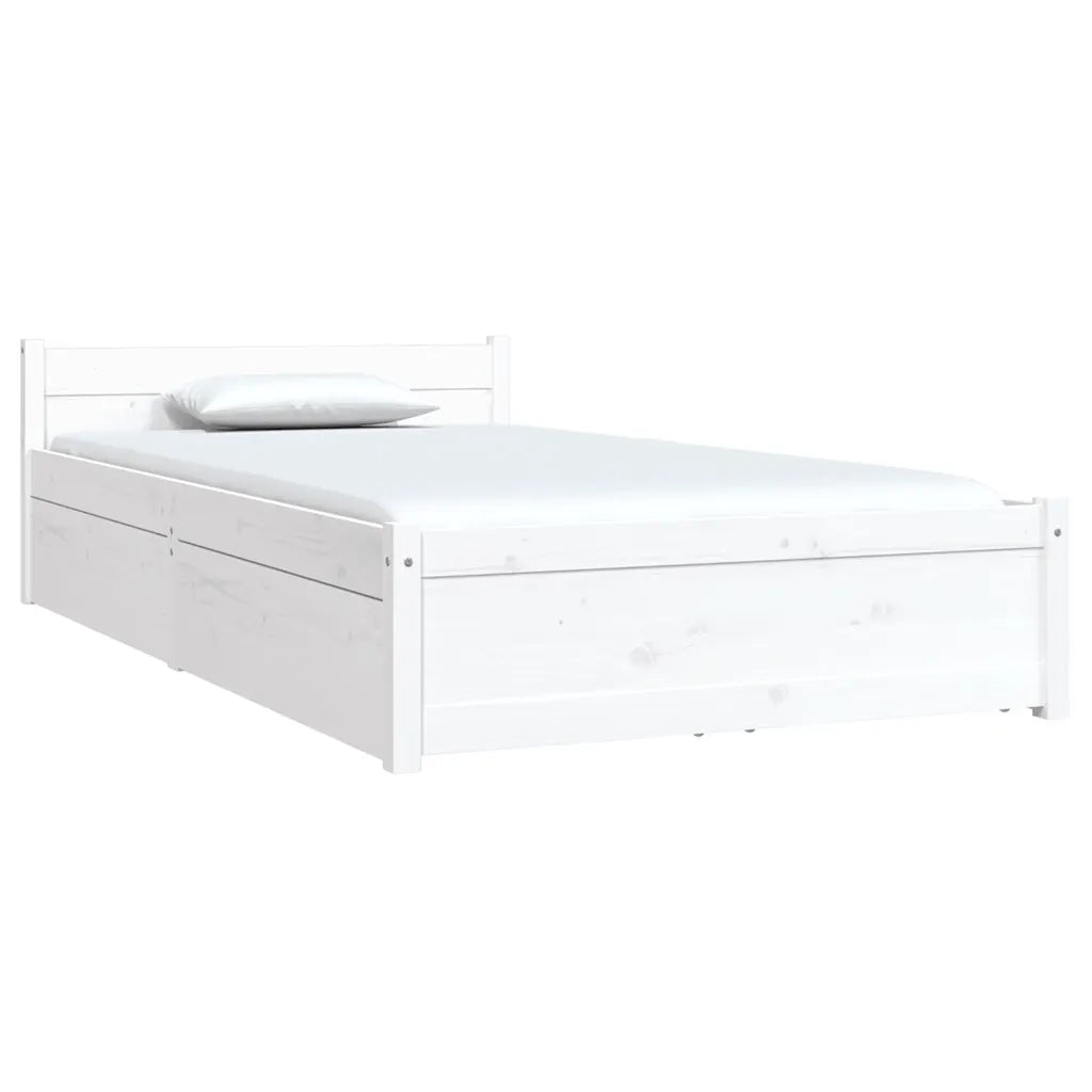 Giroletto-Struttura Letto Bianco con Cassetti 90x190 cm Single 701818