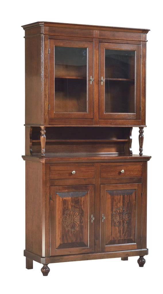 Cristalliera 2 ante napoletana in legno massello l.104 p.43 h.208 - Mobili 2G