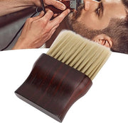 Borsetto per pulizia capelli con manico in legno massello e setole morbide per parrucchieri - forma piatta con funzione di pulizia con setole spezzate