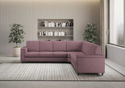 Divano marrak 3 posti  (tre sedute da 60cm) + angolo + divano 3 posti (tre sedute da 60cm) misure esterne l.286x286 | prugna - Mobili 2G