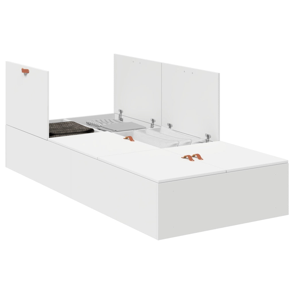Struttura Letto Storage  Bianca 90x190 cm