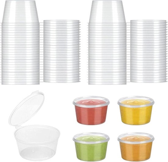 Cassetto di Stoccaggio con Coperchio - 50 Stuks Piccoli Contenitori in Plastica - Resistente al Microonde - Impermeabile - Inerte ai Profumi e ai Sapori - Materiale PP - Contenitori per Conservazione