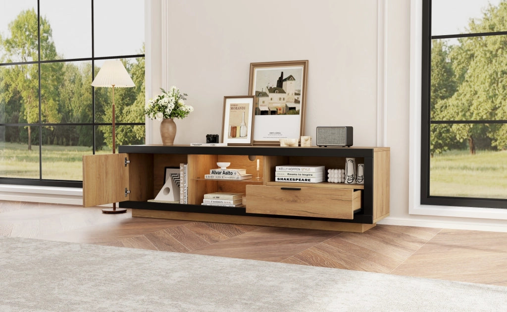 Mobile TV moderno con illuminazione LED e vano contenitore