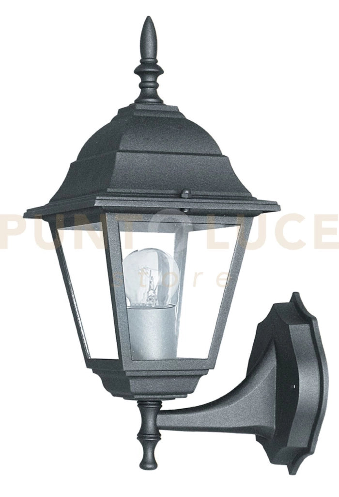 APPLIQUE UP ROMA NERA 1 LUCE ATTACCO E27 IP44 14,6X19,5X36CM