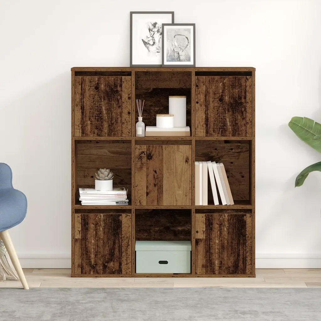 Libreria-Scaffale per Libri-Mobile di Stoccaggio Legno Vecchio 89x24x101,5 cm in Legno Multistrato