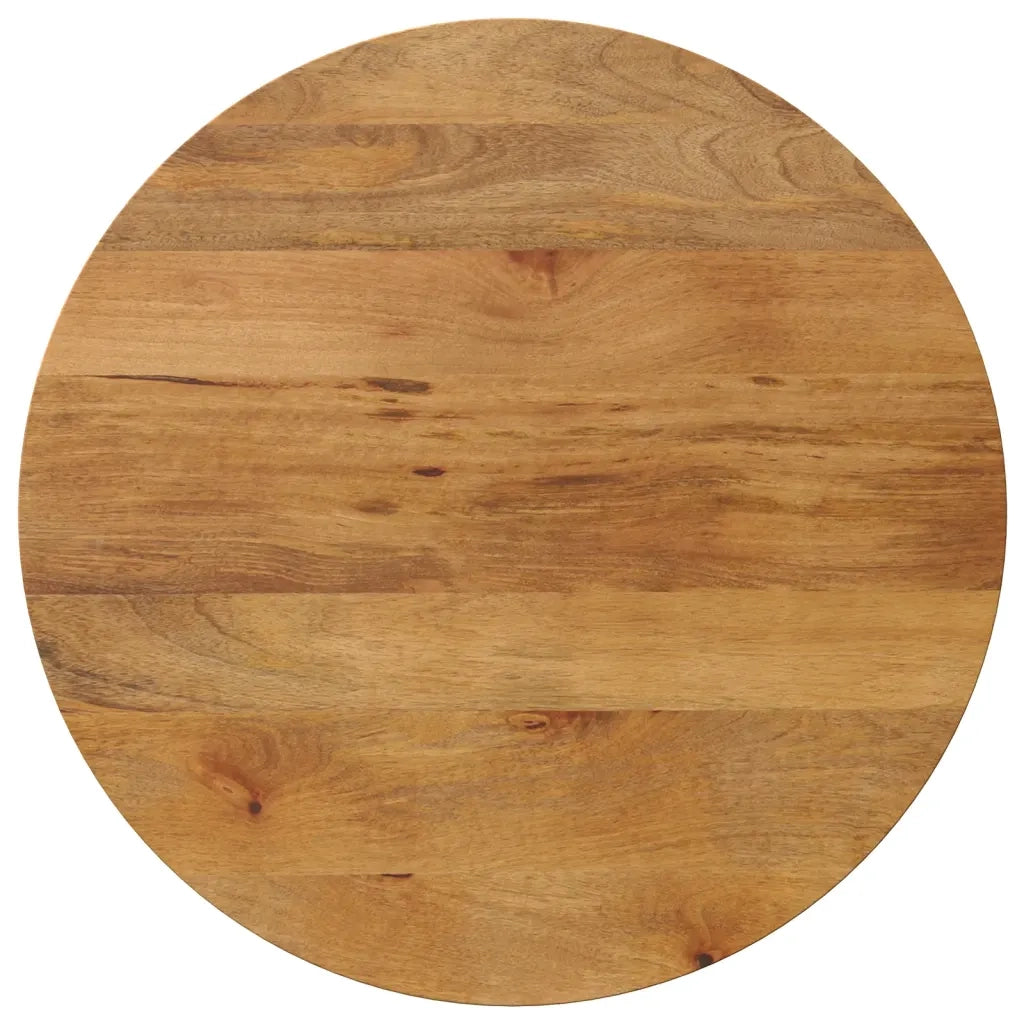 Piano per Tavolo Ã˜ 70x3,8 cm Rotondo in Legno Massello di Mangocod mxl 92515