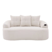 divano a 2 posti con schiuma e molle insacchettate; senza montaggio; in ciniglia beige; 164 Ã— 92 Ã— 60 cm