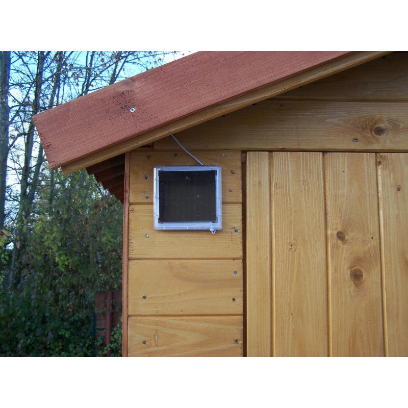 Casetta in legno con WC secco, lavamani e LED solare – 120x160 cm – pannelli 16 mm – toilette autonoma da esterno – ED1419WC Foresta