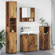 Set di mobili per il bagno con porta 4 pcs Legno vecchio 3392971