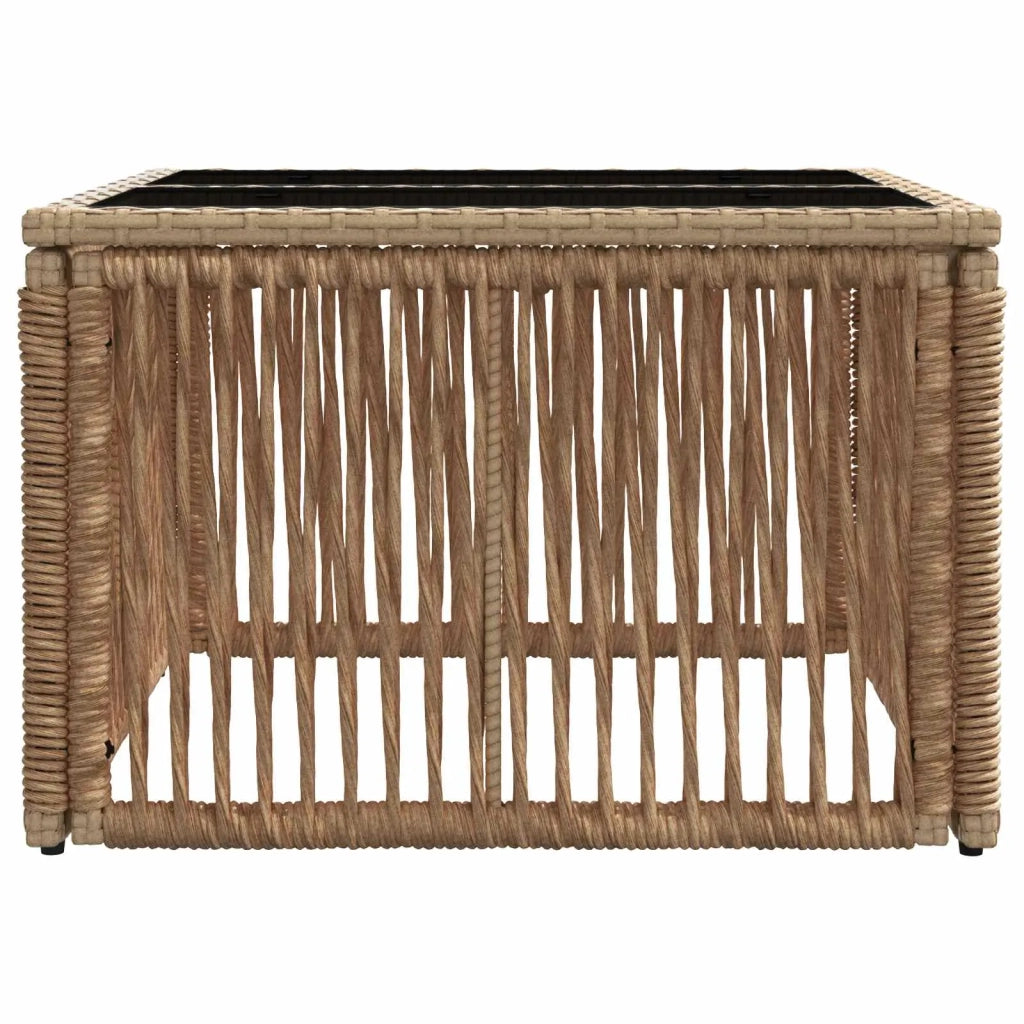 Tavolo da Giardino Beige e Nero 55 x 55 x 37 cm