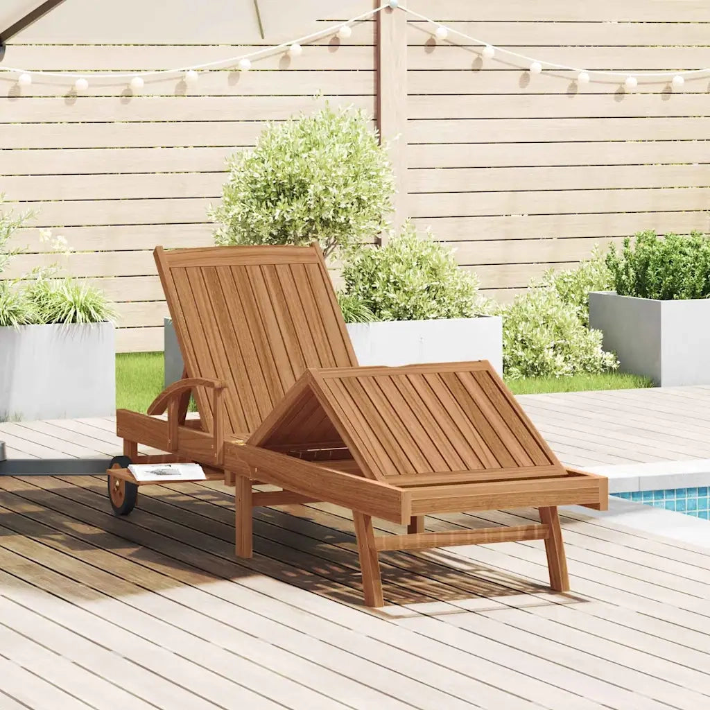 Lettino Prendisole | Sdraio da giardino | Lettino da sole con cuscino Marrone 195 x 59 x 78,5 cm