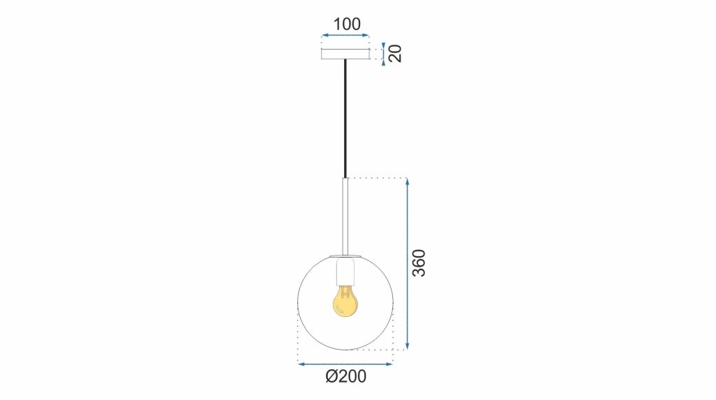 Lampada Da Soffitto Di Vetro Bianco APP431-1CP