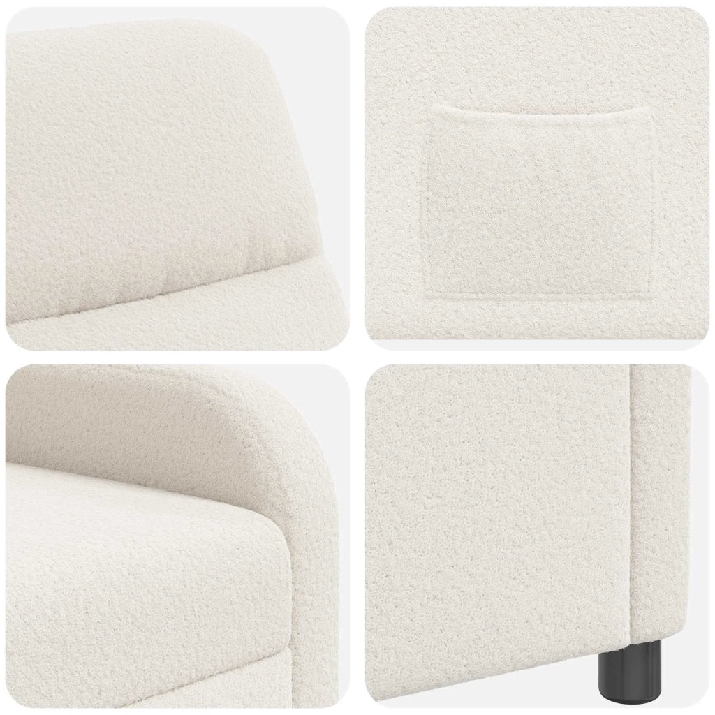 Divano Sedia-Poltrona reclinabile Crema Boucl¨¦