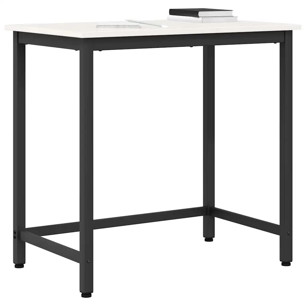 tavolo Bianco 80 x 50 x 77 cm Legno ingegnerizzato e acciaio 873791