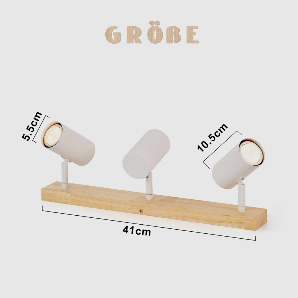 ZMH Faretto da soffitto 3 fiamme Gu10 Plafoniera moderna orientabile 330