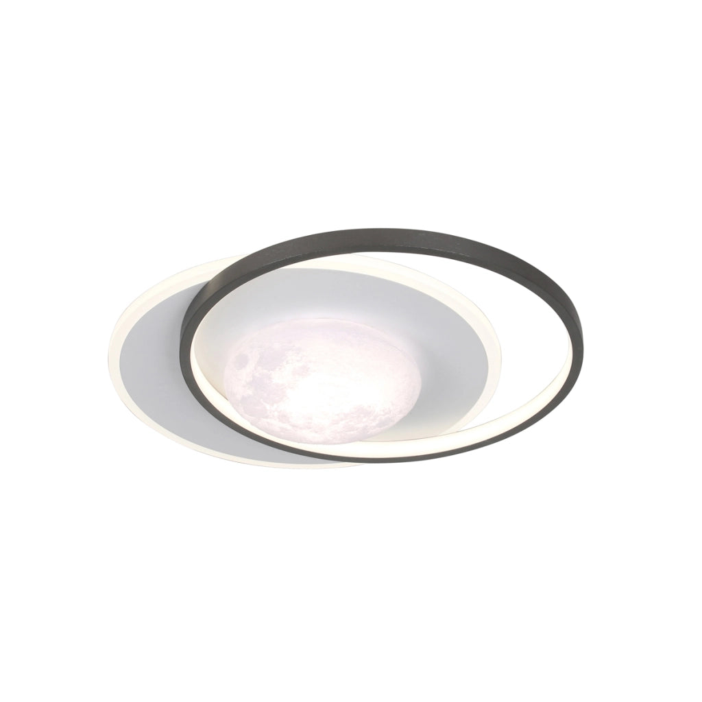 Plafoniera soffitto Luna moderna nero/bianco LED 30W Italux