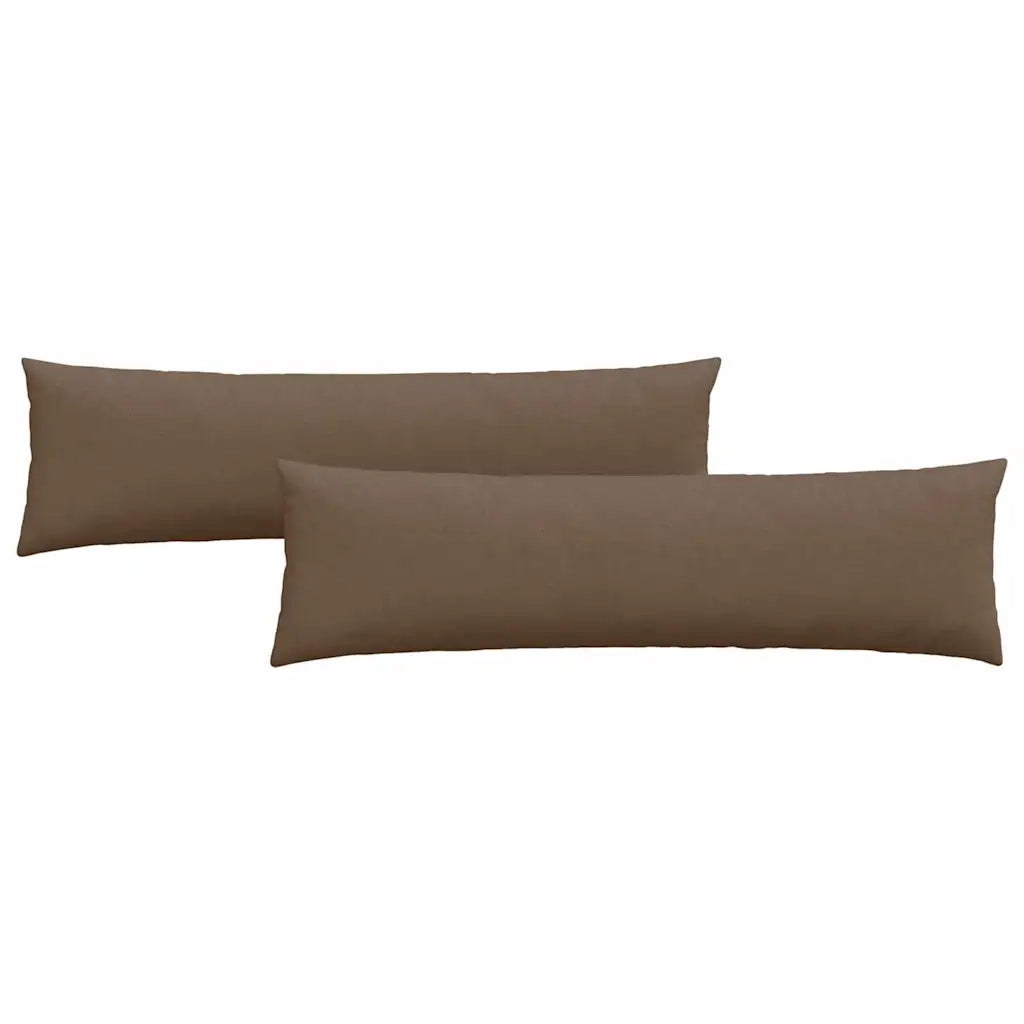 Cuscini da Divano 2 pz | Cuscini per sedie Marrone 145 x 40 cm Tessuto