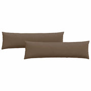 Cuscini da Divano 2 pz | Cuscini per sedie Marrone 145 x 40 cm Tessuto
