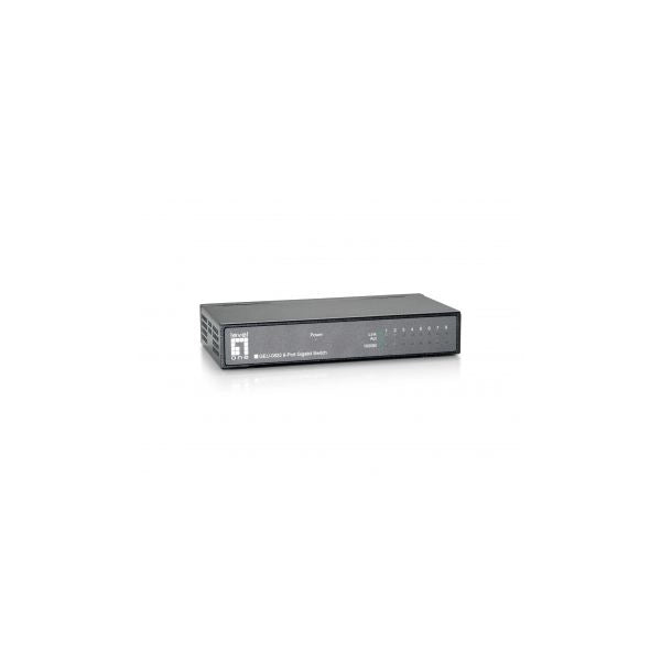 Levelone geu-0822 switch di rete non gestito gigabit ethernet (10/100/1000) nero