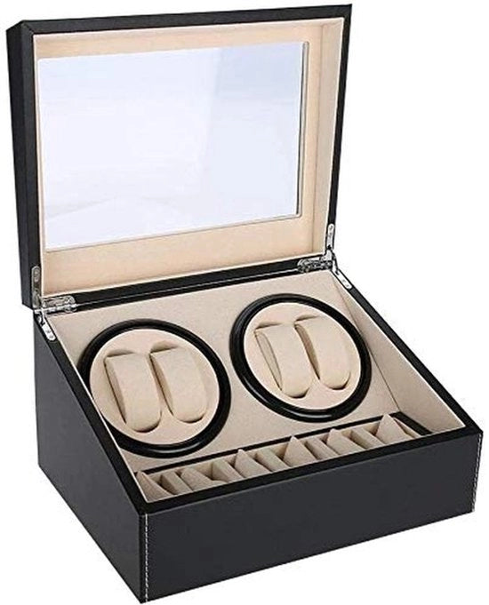 Avvolgitore orologio automatico 6 rilievi - adatto a 10 orologi - 3 impostazioni di orientamento - cuscino orologio morbido - avvolgitore orologio meccanico