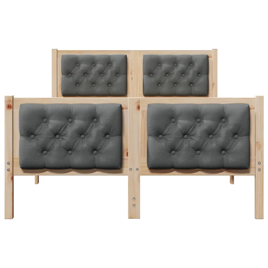 Struttura del letto Grigio scuro 120 x 190 cm Tessuto