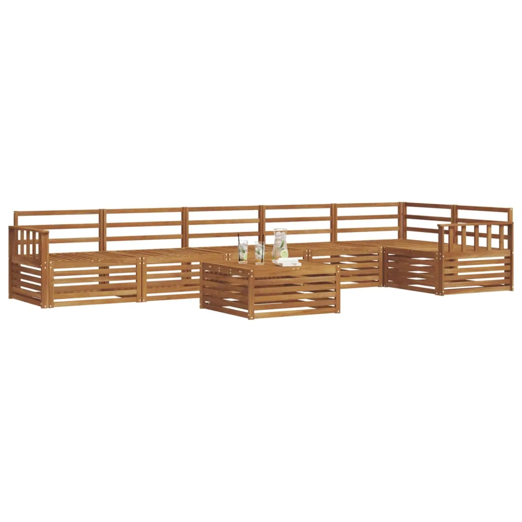 Set di divani da esterno 7 pcs Naturale