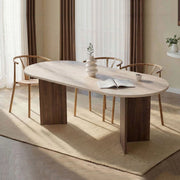 Nofalota, Tavolo Fisso 6 Posti, 200x90x75h cm Beige Marmo