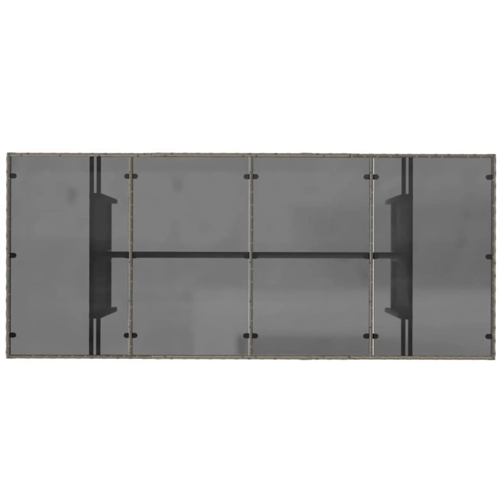 Set da pranzo per esterni 7 pz Grigio polyrattan 3448950