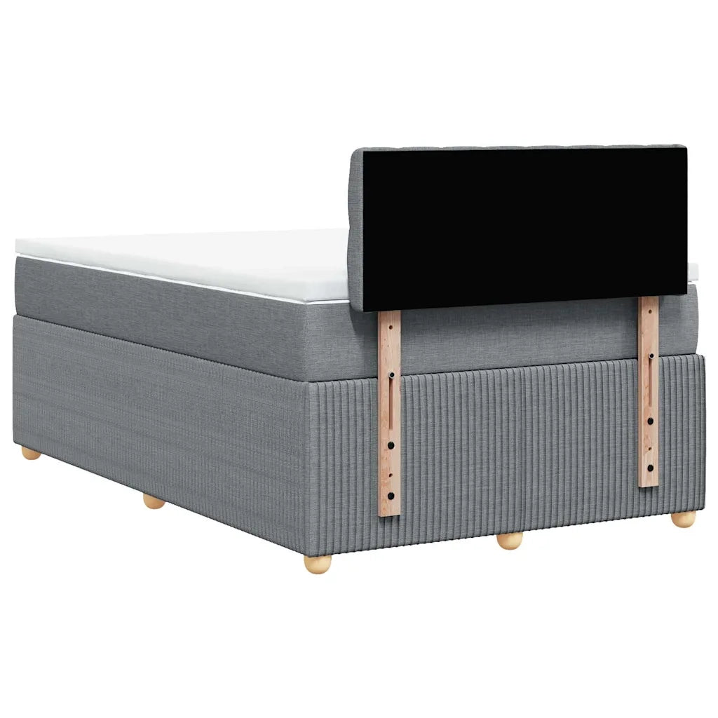 Giroletto a Molle con Materasso Grigio Chiaro 120x200cm Tessuto 3287430