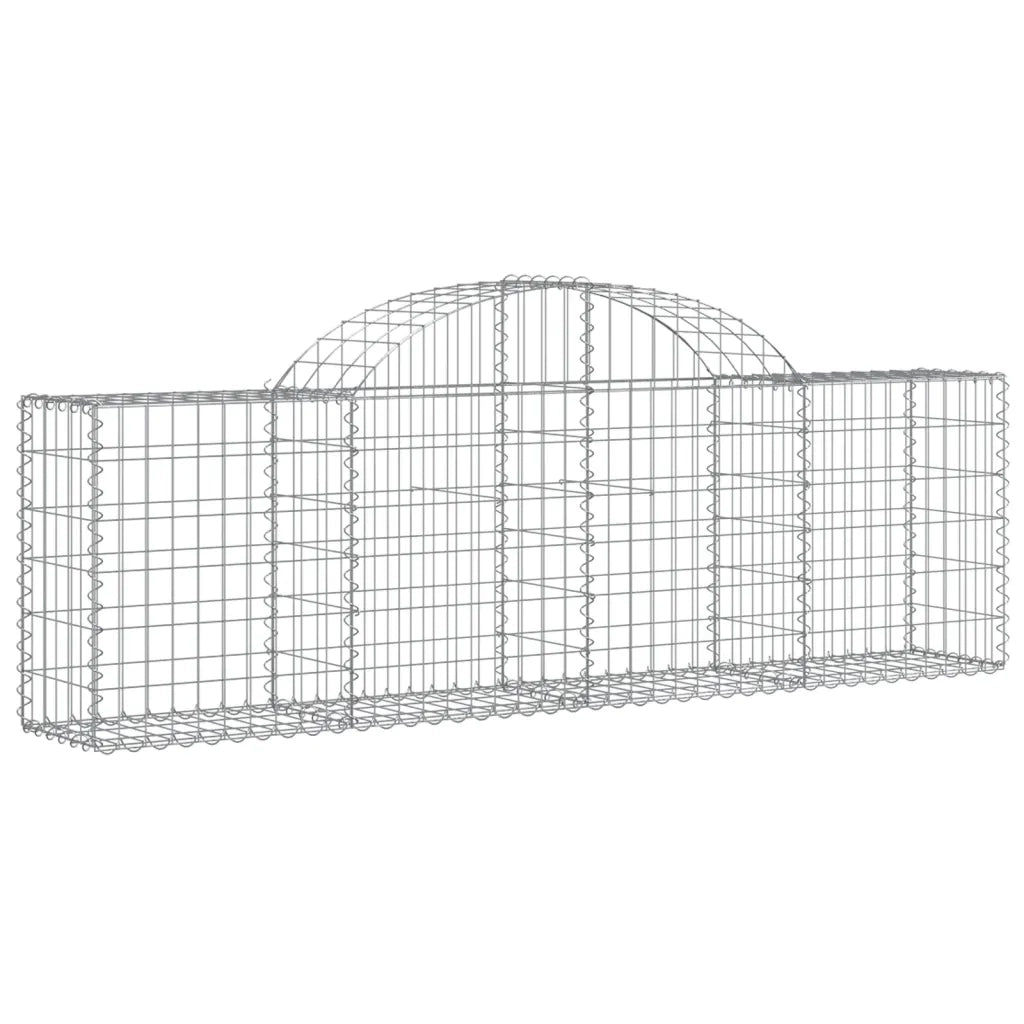 Cesti Gabbioni ad Arco 25 pz 200x30x60/80 cm Ferro Zincato 3146084