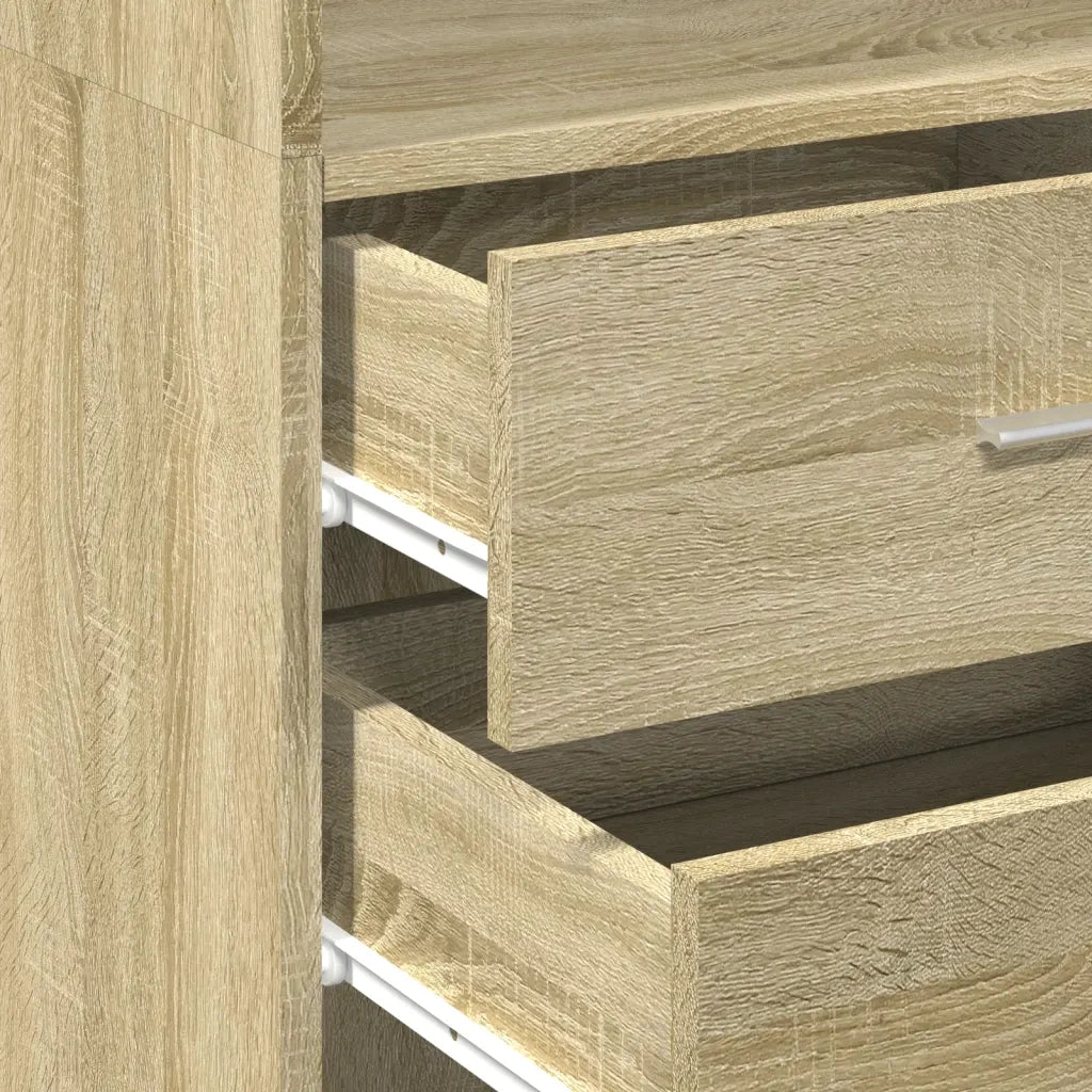 Credenza-Buffet-Armadio da cucina Rovere Sonoma 45x42,5x185 cm in Legno Multistrato 462228