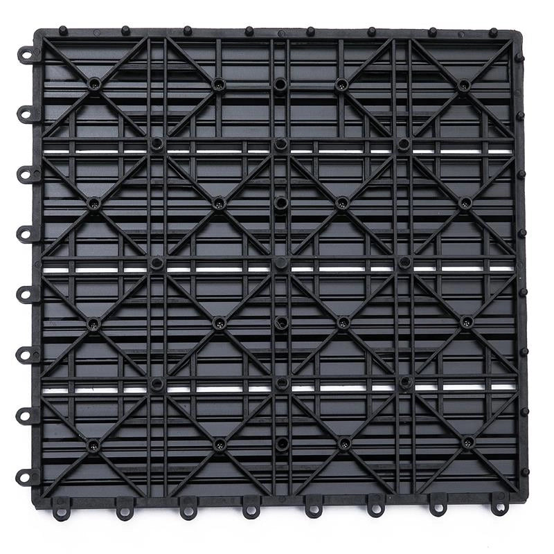 PIASTRELLE DA GIARDINO INCASTRABILI SET DA 11 MATTONELLE  30X30X2.2 CM GRIGIO