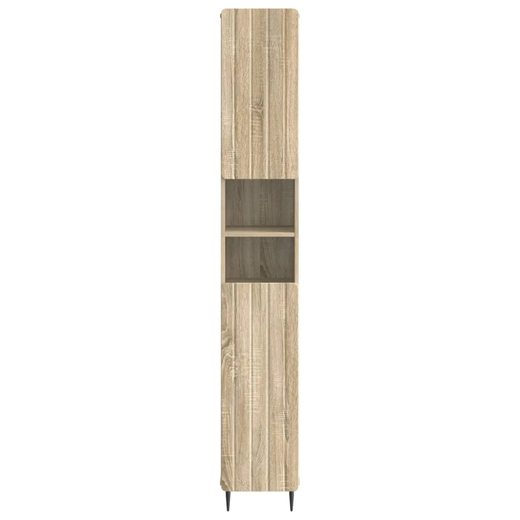 Armadio da Bagno con Ripiano Aperto ZWOLLE Rovere Sonoma 896377
