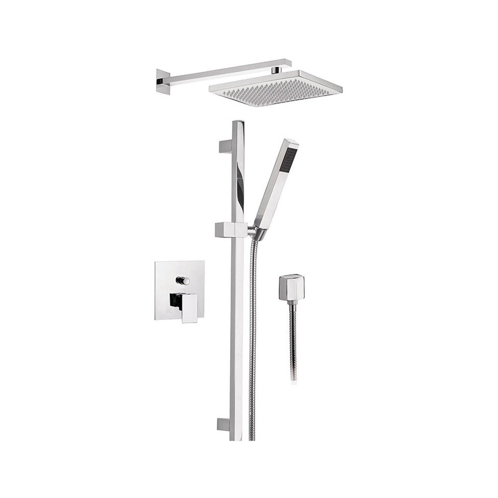 Set doccia completo con braccio 30 cm - serie skyline