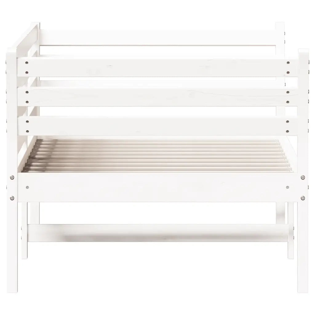 Letto singolo | Letto per adulti | Dormeuse senza Materasso Bianco 75x190 cm in Legno di Pino