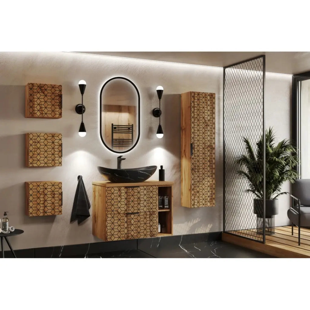 Lavabo da appoggio ovale 61,5x36 cm nero effetto marmo con piletta click clack