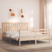 Giroletto con Testiera-Struttura Letto con testiera 160x200 cm in Legno Massello 358688