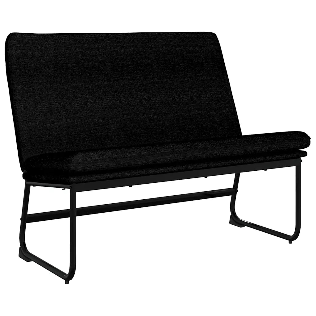 Panca-Sgabello Nera 100x75x76 cm in Tessuto